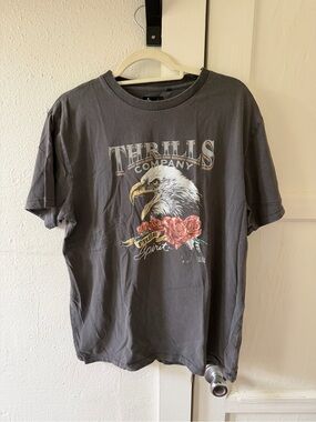 Thrills Company Charcoal Graphic Eagle T-Shirt